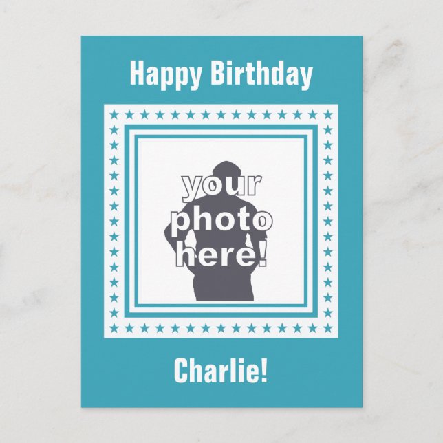 CUSTOM-FOTO, TEXT & FARBE-Postkarte / Tischkarte Postkarte (Vorderseite)