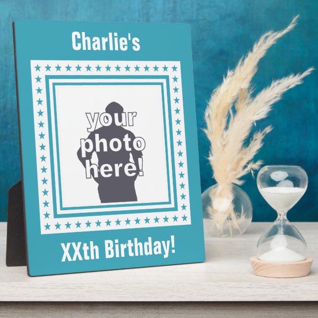 CUSTOM-FOTO, TEXT & FARBplakette Fotoplatte (Seite)