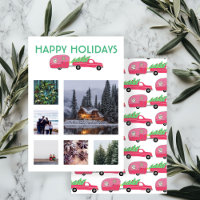 CUSTOM FOTO Truck Campingplatz Weihnachtskarte