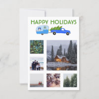 CUSTOM FOTO Truck Campingplatz Weihnachtskarte
