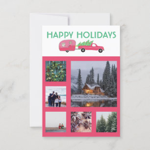 CUSTOM FOTO Truck Campingplatz Weihnachtskarte