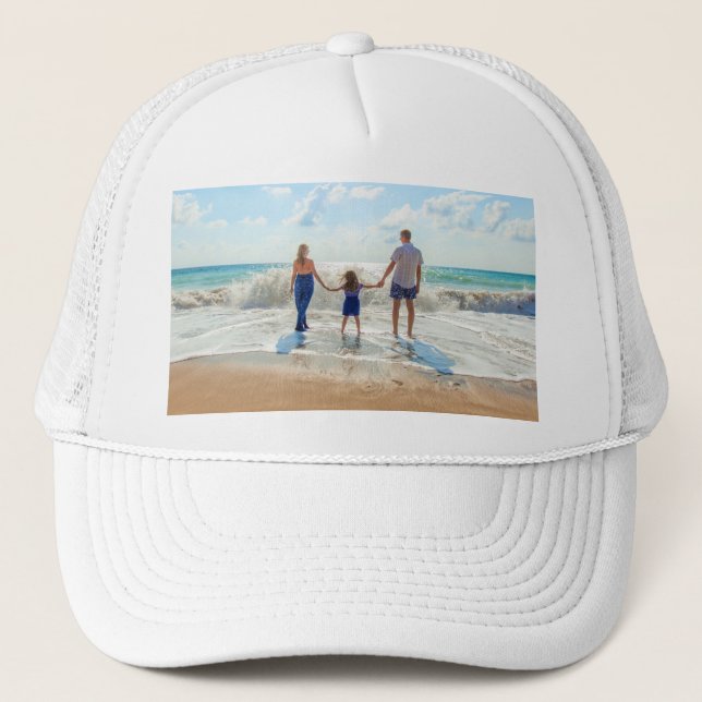 Custom Foto Trucker Hat Ihre Fotos Geschenk Truckerkappe (Vorderseite)