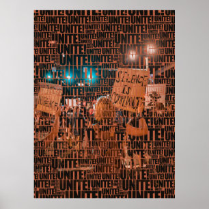 Custom Foto Typografie UNITE! Poster