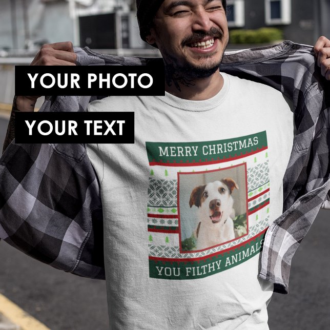 Custom Foto Ugge Christmas Sweater Tshirt Funny (Von Creator hochgeladen)