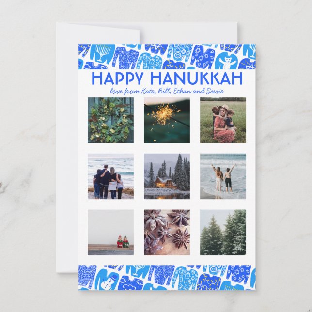 CUSTOM FOTO Ugly Hanukkah Sweaters Niedlich Flat C (Vorderseite)