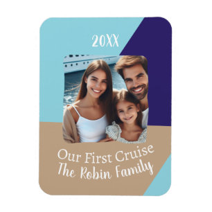 Custom Foto Unser erstes Kreuzfahrtschiff Souvenir Magnet