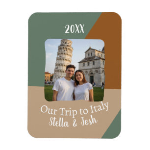 Custom Foto Unsere Reise nach Italien Souvenir Magnet