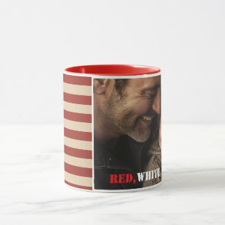 Custom Foto USA Flag Tasse - Red White & You