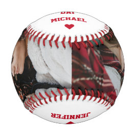 Custom Foto Valentine's Day I Liebe Sie Couple Baseball