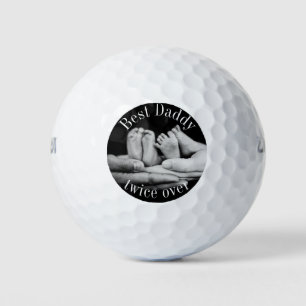 Custom Foto Vatertag aus Twins Geschenk Golfball