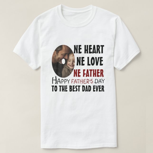Custom Foto Vatertag T - Shirt - Geschenk für Vate (Design vorne)