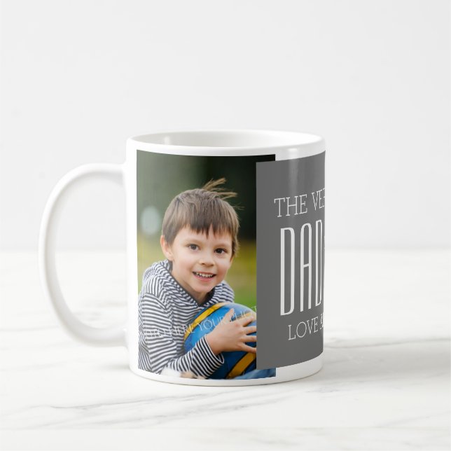 Custom Foto Vatertag Tasse Grau (Links)