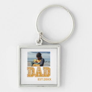 Custom Foto Vathage Tag Sport Vater Basketball Vat Schlüsselanhänger