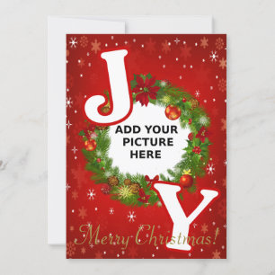 Custom, Foto von Christmas JOY add your picture Wr Feiertagskarte