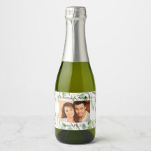 Custom Foto Wedding Mini Sparkling Wine Gefallen L