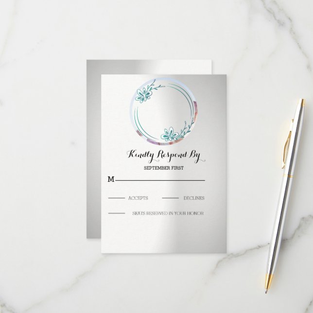Custom Foto Wedding RSVP Karte