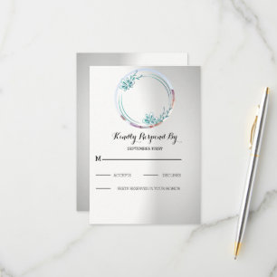 Custom Foto Wedding RSVP Karte