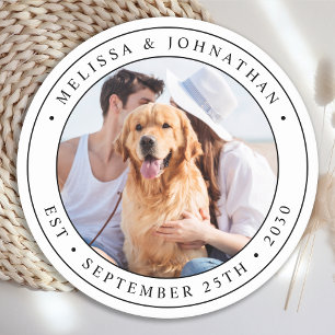 Custom Foto Wedding Runder Pappuntersetzer