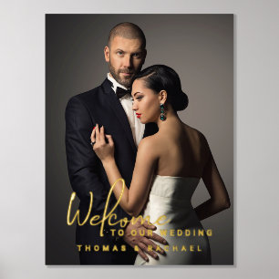 Custom Foto Wedding Welcome Foliendrucke