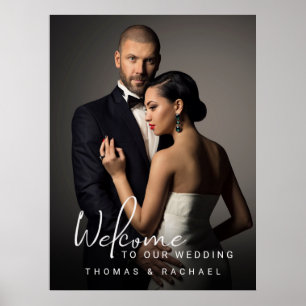 Custom Foto Wedding Welcome Poster