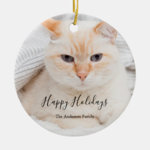 Custom Foto Weihnachten Keramik Ornament
