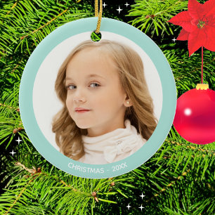 Custom Foto Weihnachten Keramik Ornament