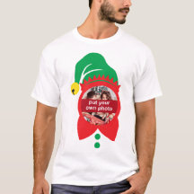 Custom Foto Weihnachts-Elf-T - Shirt