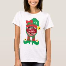 Custom Foto Weihnachts-Elf-T - Shirt