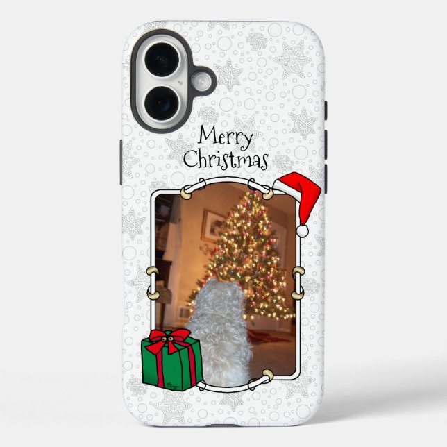 Custom Foto Weihnachts-Weihnachtsmannmütze Pet HO  Case-Mate iPhone Hülle (Rückseite)