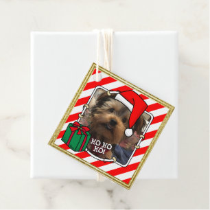 Custom Foto Weihnachts-Weihnachtsmannmütze Pet HO  Geschenkanhänger