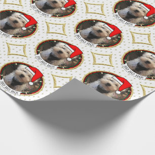Custom Foto Weihnachts-Weihnachtsmannmütze Pet HO Geschenkpapier