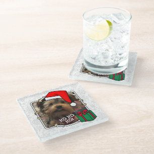 Custom Foto Weihnachts-Weihnachtsmannmütze Pet HO Glasuntersetzer
