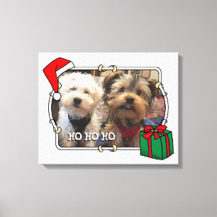 Custom Foto Weihnachts-Weihnachtsmannmütze Pet HO  Leinwanddruck