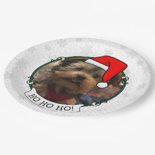 Custom Foto Weihnachts-Weihnachtsmannmütze Pet HO  Pappteller