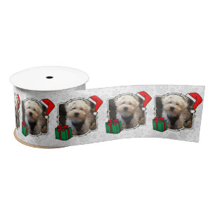 Custom Foto Weihnachts-Weihnachtsmannmütze Pet HO  Satinband