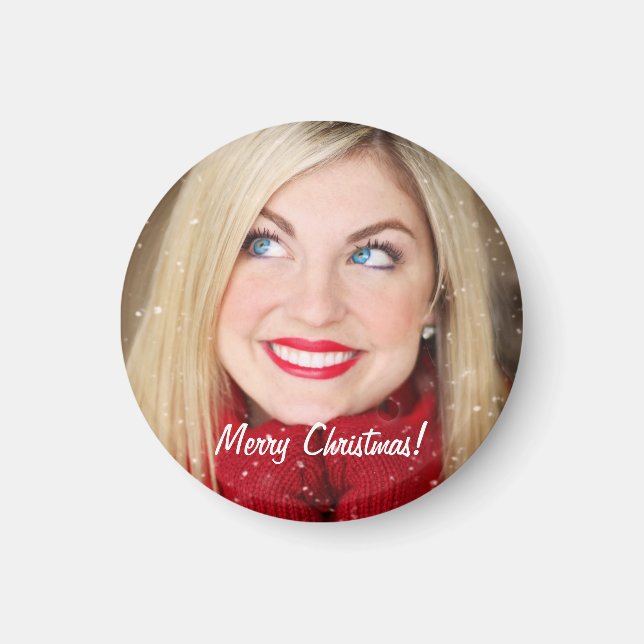 Custom Foto Weihnachtsgeschenk - Magnet (Vorne)