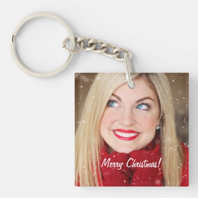 Custom Foto Weihnachtsgeschenk - Schlüsselanhänger (Vorderseite)