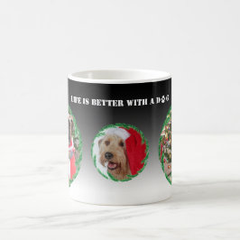 Custom Foto Weihnachtshund Kaffeetasse