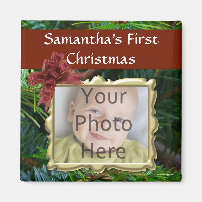 Custom Foto Weihnachtsmagnete Magnet (Vorne)