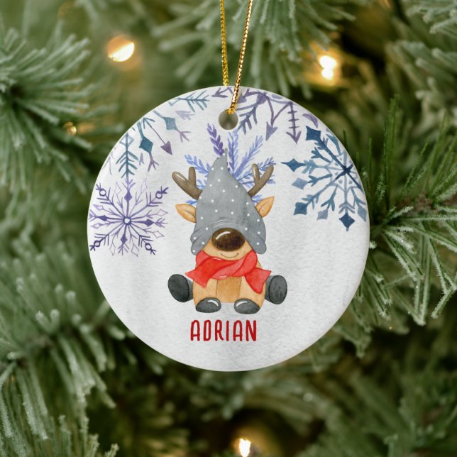 Custom Foto Weihnachtsmann Personalisiert Keramik Ornament (Baum)