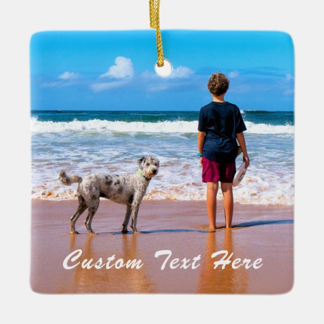 Custom Foto Weihnachtsschmuck Ihre Haustiere Fotos (Vorderseite)