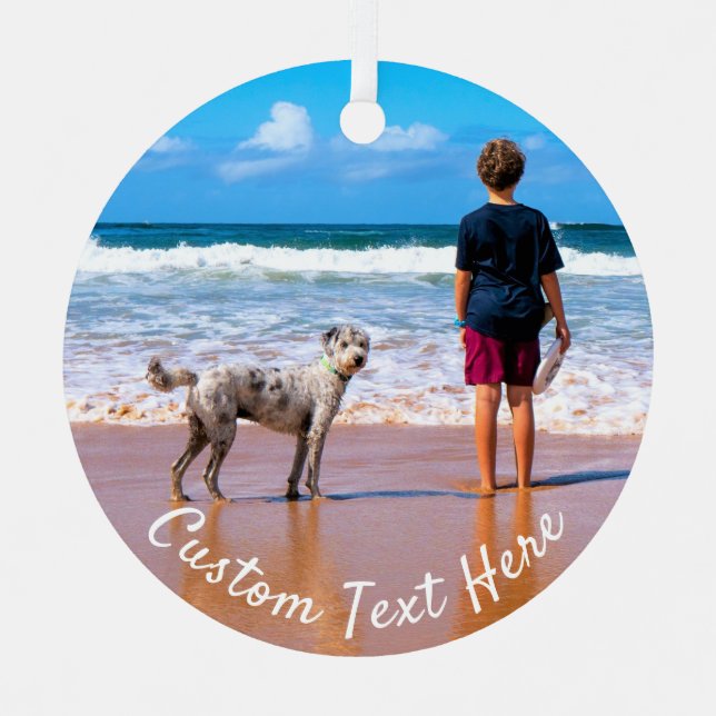 Custom Foto Weihnachtsschmuck Ihre Haustiere Fotos (Vorderseite)