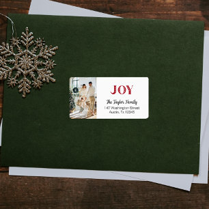 Custom Foto Winter Weihnachtsfest Rücksendeadresse Adressaufkleber