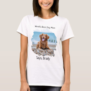 Custom Foto World's Best Dog Mama T-Shirt