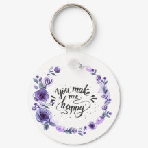 Custom Foto "You make Me Happy" Schlüsselanhänger