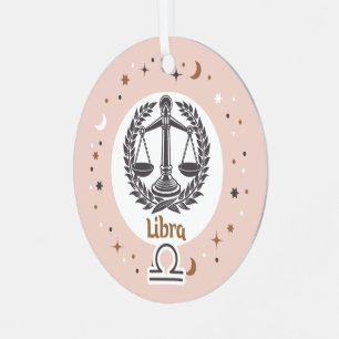Custom Foto Zodiac Sign Libra Ornament Aus Metall