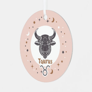 Custom Foto Zodiac Sign Taurus Ornament Aus Metall