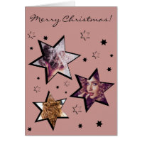 Custom Fotos Friseur Stary Christmas Card