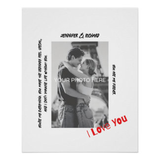 Custom Framed Couple Print Glossy Poster