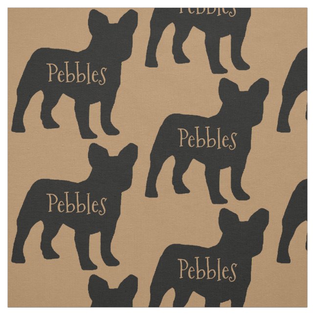 Custom French Bulldog Dog Fabric Stoff (Muster)